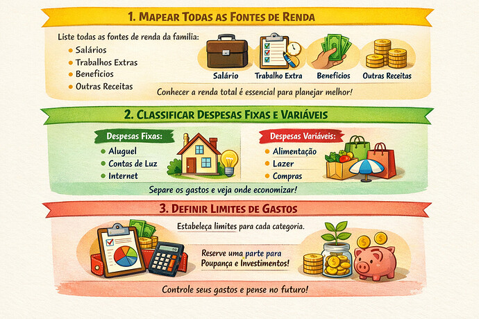 Educação financeira - passo a passo orçamento familiar