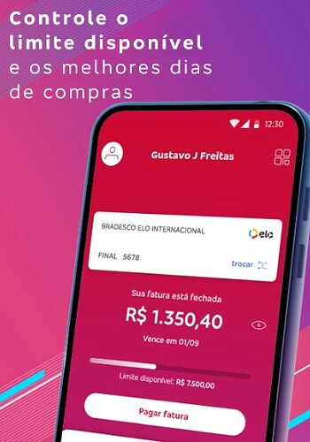 umentar o limite do cartão Bradesco pelo aplicativo