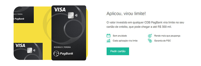 quem tem nome sujo pode fazer cartão de crédito PagBank?