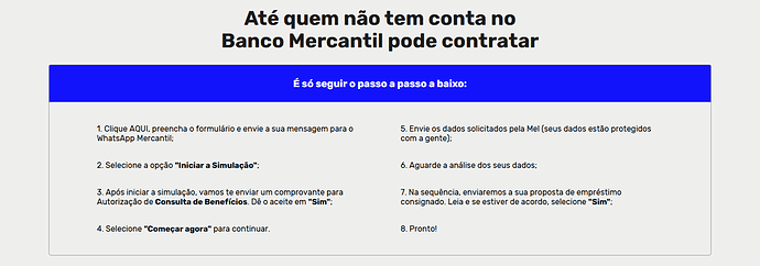 Contratar empréstimo consignado Banco Mercantil