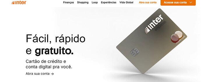 Cartão de crédito Banco Inter