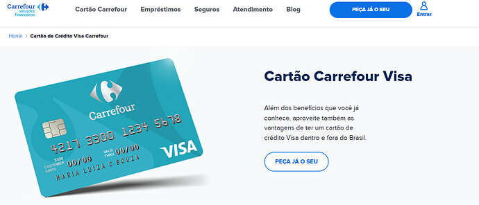 Cartão Carrefour Nacional Visa