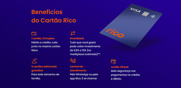 Qual o melhor cartão da Rico?