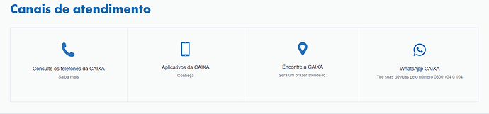 Canais de atendimento da Caixa