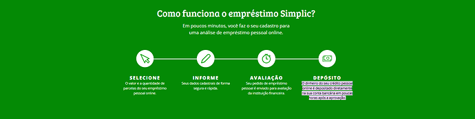 Onde cai o dinheiro do empréstimo Simplic?