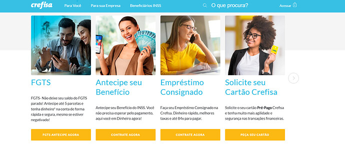 Como simular um empréstimo na Crefisa?