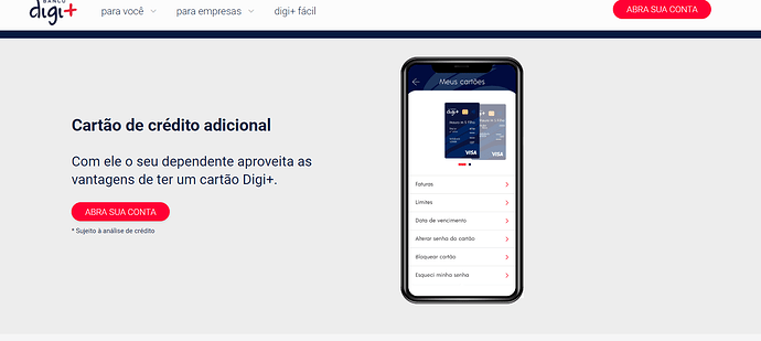 Como conseguir o Cartão de Crédito Digi+ Platinum Visa