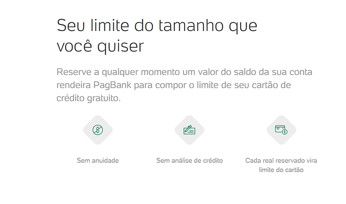 Como ativar a função crédito do cartão PagBank?