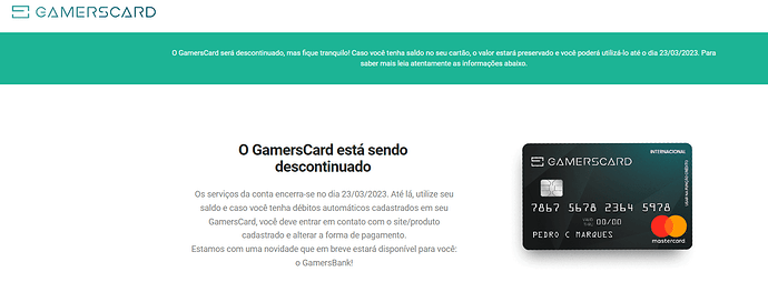 Como conseguir o cartão Gamerscard