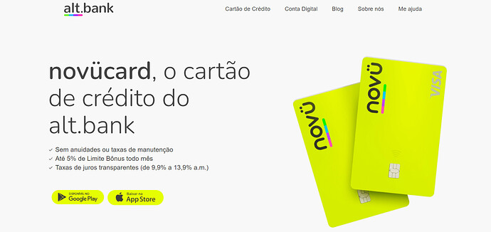 qual o melhor Cartão Submarino ou Alt Bank