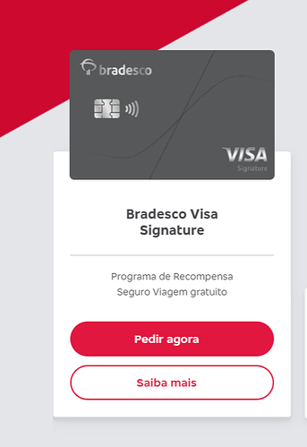 Qual a renda para ter um cartão Signature Bradesco?