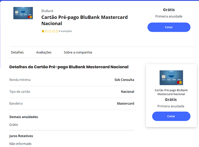 Qual o melhor cartão: Acesso ou BluBank