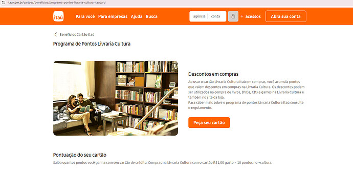 como conseguir o cartão livraria cultura itaucard nternacional Mastercard