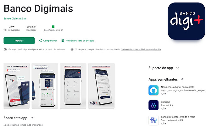 Aplicativo do Banco Digimais