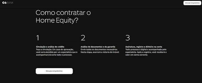 Quais são os valores máximo e mínimo do empréstimo com garantia de imóvel no C6 Bank?