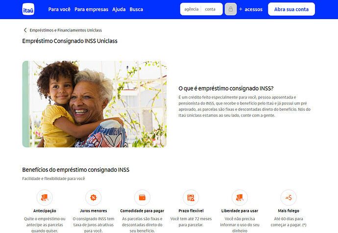 Empréstimo com garantia INSS Itaú