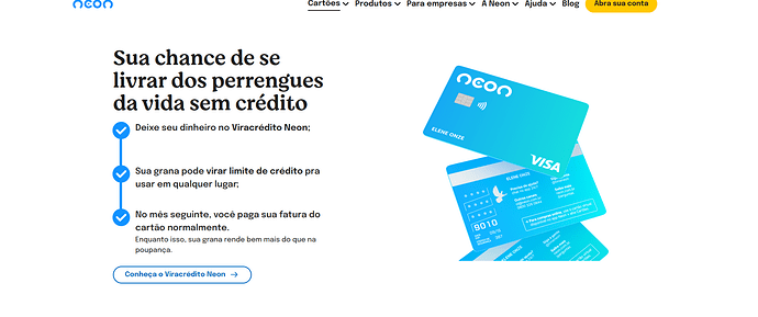 Qual o melhor cartão: Click Itaucard ou Neon