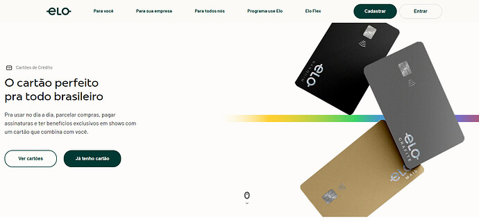 Cartão elo pré-pago