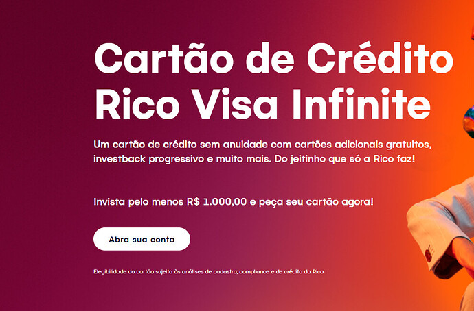 Cartão Rico Visa Infinite dá direito a sala VIP?