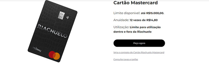 Cartão de crédito Riachuelo