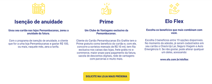 Página da Pernambucanas