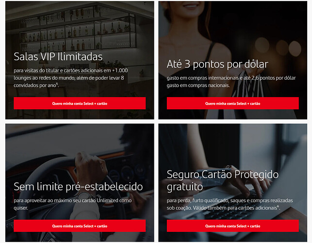 Vantangesn do Cartão Santander Unlimited Mastercard Black