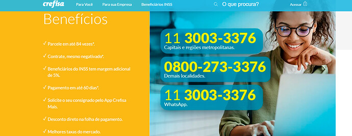 Como simular um empréstimo na Crefisa?
