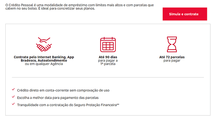 Quem recebe auxílio-doença pode fazer empréstimo no Bradesco