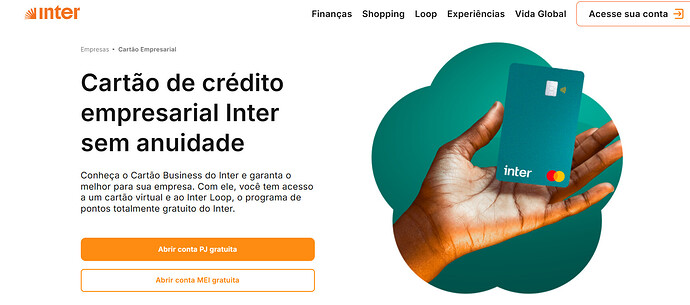 Qual o limite do cartão de crédito PJ Inter?