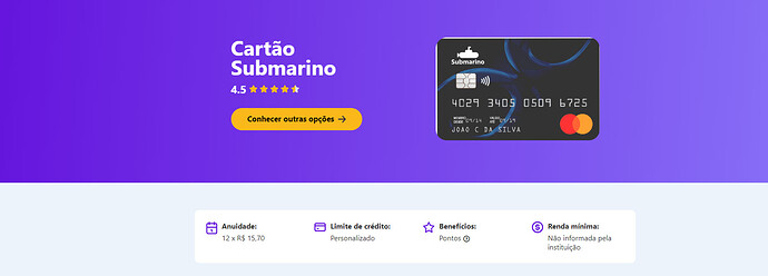 qual o melhor Cartão Submarino ou Alt Bank