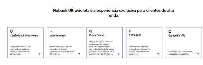 Qual o limite de crédito do cartão Ultravioleta da Nubank?