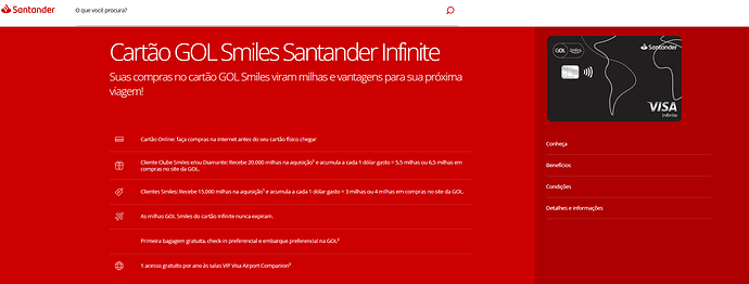 Qual o melhor cartão Santander para acumular milhas?