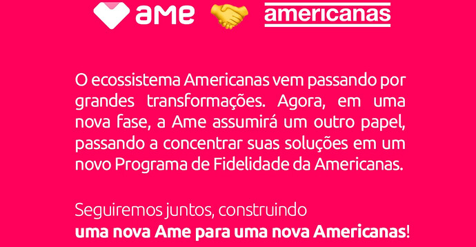 O que aconteceu com o cartão Ame?