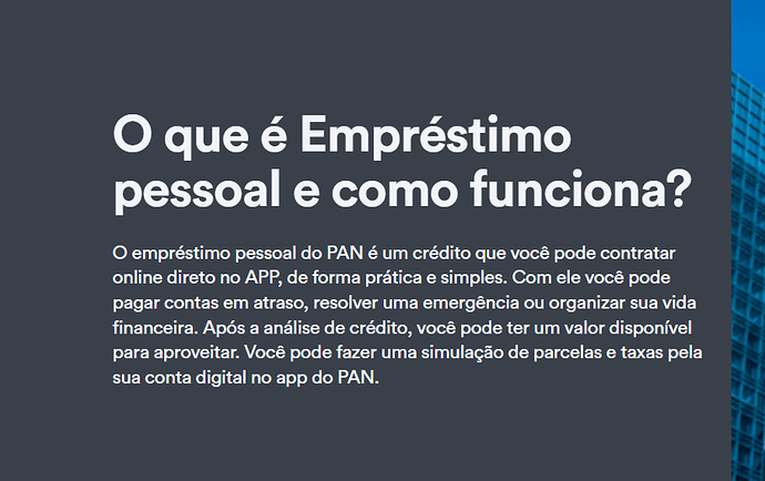 Como simular empréstimo pessoal Banco PAN?