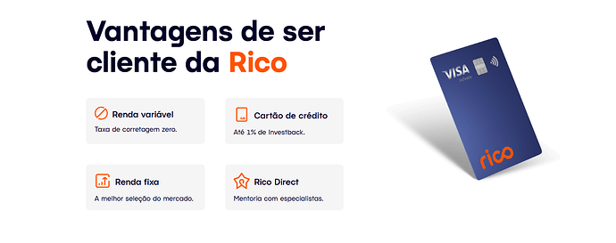 Quem tem cartão Rico não pode ter XP?